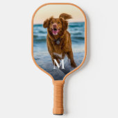 Persoonlijke aangepaste foto monogram pickleball paddle (Achterkant)
