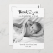 Persoonlijke Aangepaste Foto Pasgeboren Baby Bedan Briefkaart (Voorkant / Achterkant)