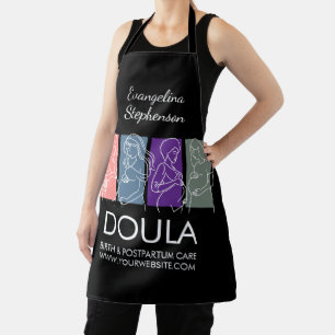 Persoonlijke aangepaste lijnkunst DOULA Schort