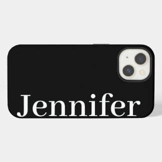 Persoonlijke Aangepaste Naam Eenvoudig Elegant Zwa iPhone 13 Hoesje