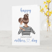 Persoonlijke aangepaste naam Happy Mothers Day Kaart (Gele Bloem)