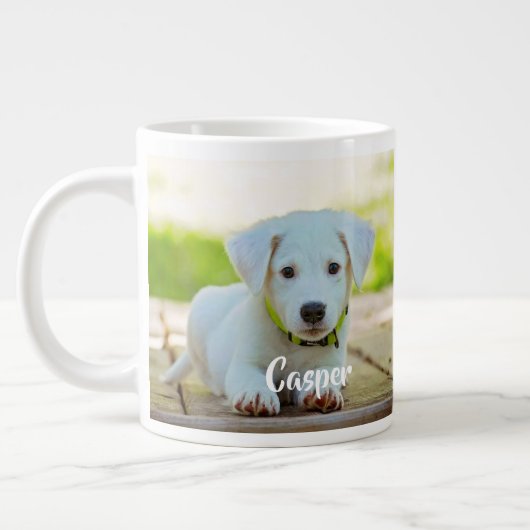 Persoonlijke aangepaste petfoto extra grote beker (Links)