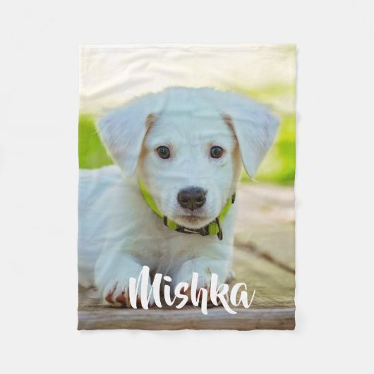 Persoonlijke aangepaste petfoto fleece deken (Voorkant)