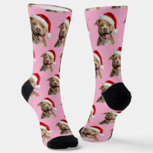 Persoonlijke Aangepaste Pitbull Kerstmis Sokken