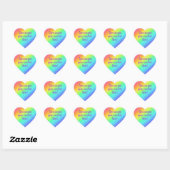 Persoonlijke Aangepaste Regenboog Hart Stickers (Vel)