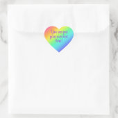Persoonlijke Aangepaste Regenboog Hart Stickers (Tas)