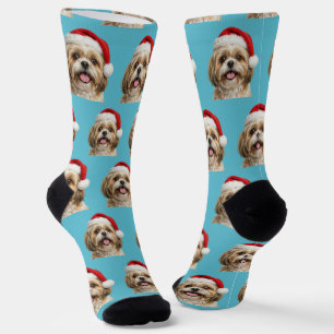 Persoonlijke Aangepaste Shitszu Kerstmis Sokken