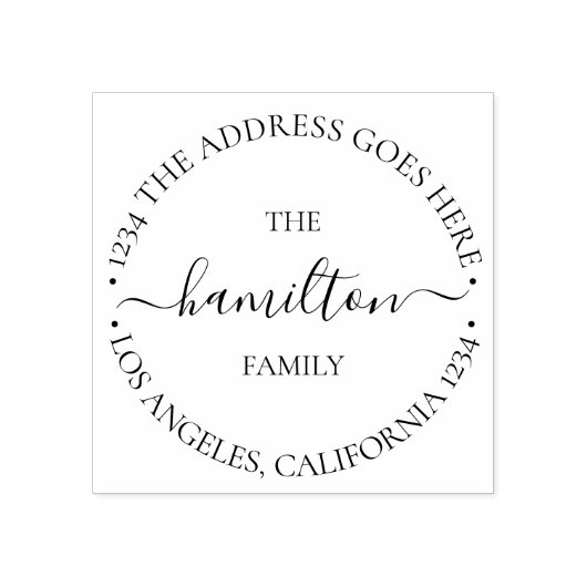 Persoonlijke aangepaste tekst binnen Circle Rubberstempel (Afrduk)