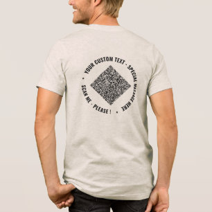 Persoonlijke aangepaste tekst en uw grappige QR-co Tri-Blend Shirt