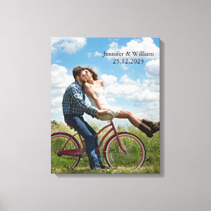 Persoonlijke Aangepaste Trouwfoto Canvasprint Canvas Afdruk