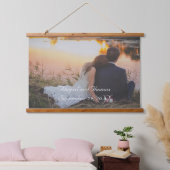 Persoonlijke aangepaste weddenschapsfoto hangend wandkleed (Slaapkamer)