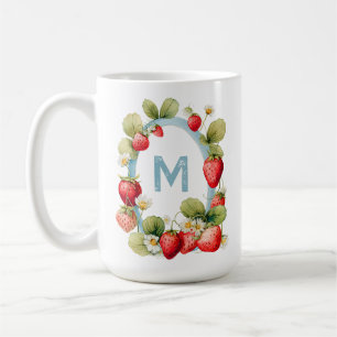 Persoonlijke aardbei koffiemok
