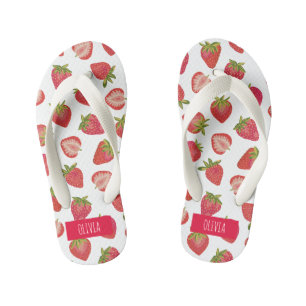 Persoonlijke aardbei tropische zomer kinder teenslippers