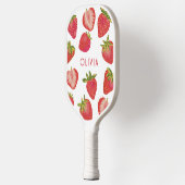 Persoonlijke aardbeiennaam pickleball paddle (Links)
