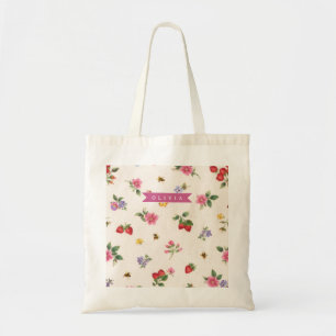 Persoonlijke Aardbeituin Bij Cottagecore Tote Bag