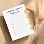 Persoonlijke aardse botanische checklist voor lera post-it® notes