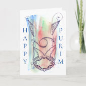 Persoonlijke Abstract Megillah voor Purim Kaart (Voorkant)