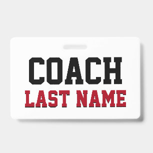Persoonlijke achternaam coach badge