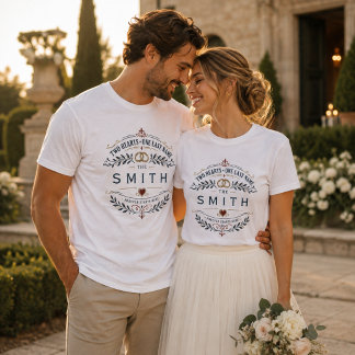 Persoonlijke Achternaam Trouwen T-shirt