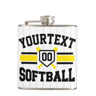 Persoonlijke ADD NAME Softbalspeler Varsity Team Heupfles