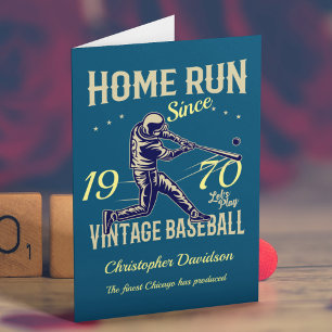 Persoonlijke add Year Birthday Baseball  Kaart