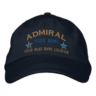 Persoonlijke Admiral Stars honkbalpet met borduurw Geborduurde Pet
