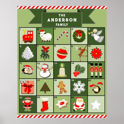 Persoonlijke Adventskalender Poster (Voorkant)