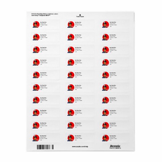Persoonlijke afbeelding etiket (Full Sheet)