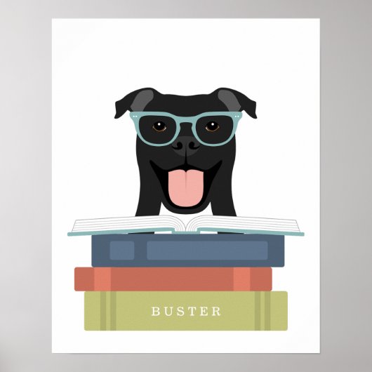 Persoonlijke afdruk van Pitbull-hond Poster (Voorkant)