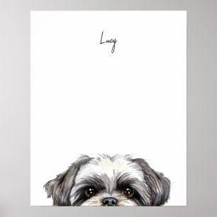Persoonlijke afdruk van Shih Tzu-hond Poster