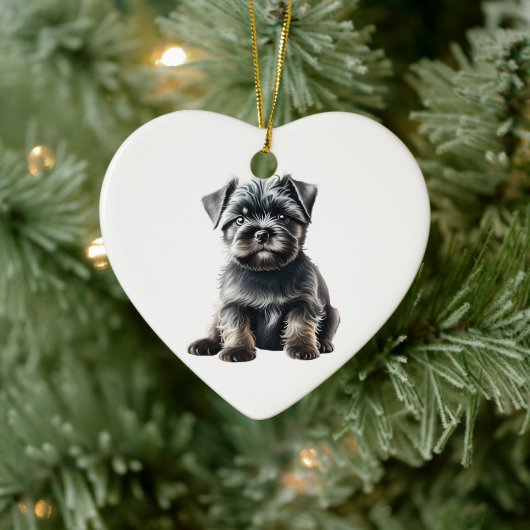 Persoonlijke Affenpinscher Puppie Hond Keramisch Ornament (Boom)