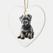Persoonlijke Affenpinscher Puppie Hond Keramisch Ornament (Links)