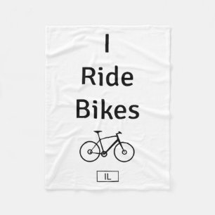 Persoonlijke afkortingen van de staat I Ride Bikes Fleece Deken