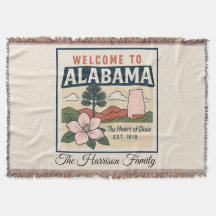 Persoonlijke Alabama Worpdeken