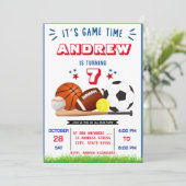 Persoonlijke All Star Sports Verjaardag uitnodigin Kaart (Staand voorkant)