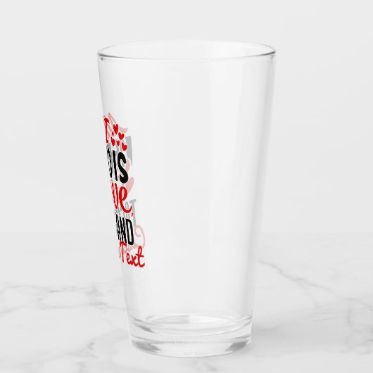 Persoonlijke alles wat ik nodig heb: liefdesvideo' glas (Links)