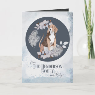 Persoonlijke Amerikaanse Foxhound Kerstmis Feestdagen Kaart