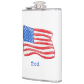 Persoonlijke Amerikaanse Vlag Gepersonaliseerd Heupfles (Links)