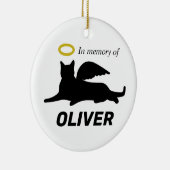 Persoonlijke Angel Cat Keramisch Ornament (Rechts)