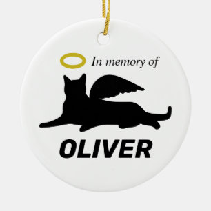 Persoonlijke Angel Cat Keramisch Ornament