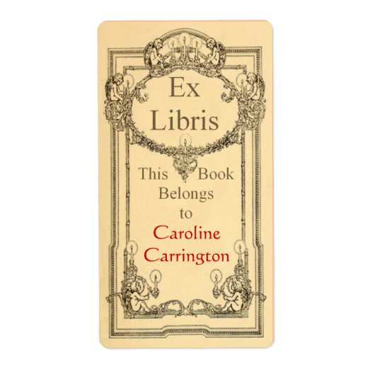 Persoonlijke Angels & Candles Bookplate Labels (Voorkant)