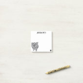 Persoonlijke angryhond post-it® notes (Op bureau)