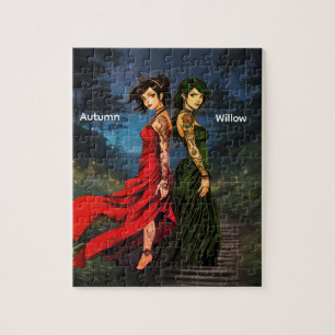 Persoonlijke Anime Getatoeëerde Meisjes Legpuzzel