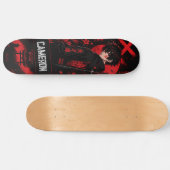 Persoonlijke Anime Zwarte Rode Samurai Skateboard (Horizontaal)