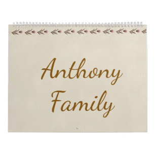 Persoonlijke "Anthony Family" kalender -