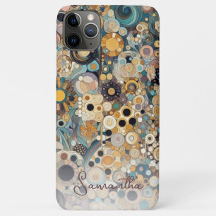 Persoonlijke antieke art nouveau stijl bloem iPhone 11 pro max hoesje