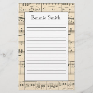 Persoonlijke Antieke Bladmuziek Briefpapier