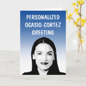 Persoonlijke AOC / Ocasio-Cortez wenskaart Kaart (Gele Bloem)