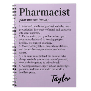 Persoonlijke Apotheker Definitie Lavendel Cadeau Notitieboek