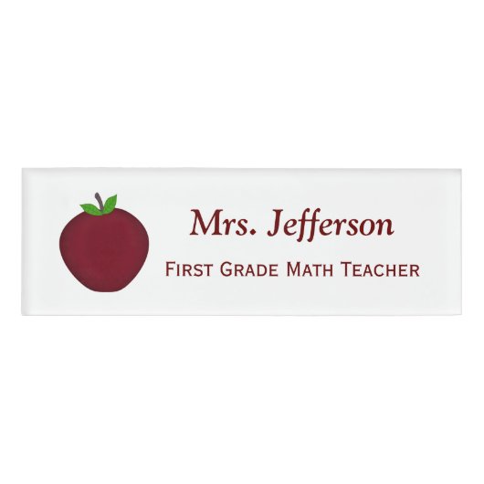 Persoonlijke Apple Teachers Name Tag (Voorkant)